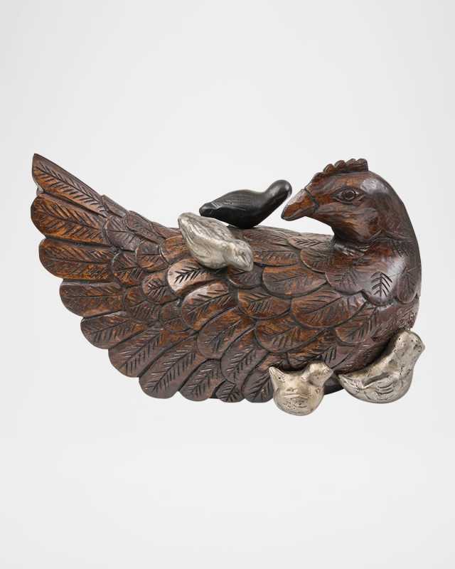 Mama Gallina Carved Wooden Sculpture